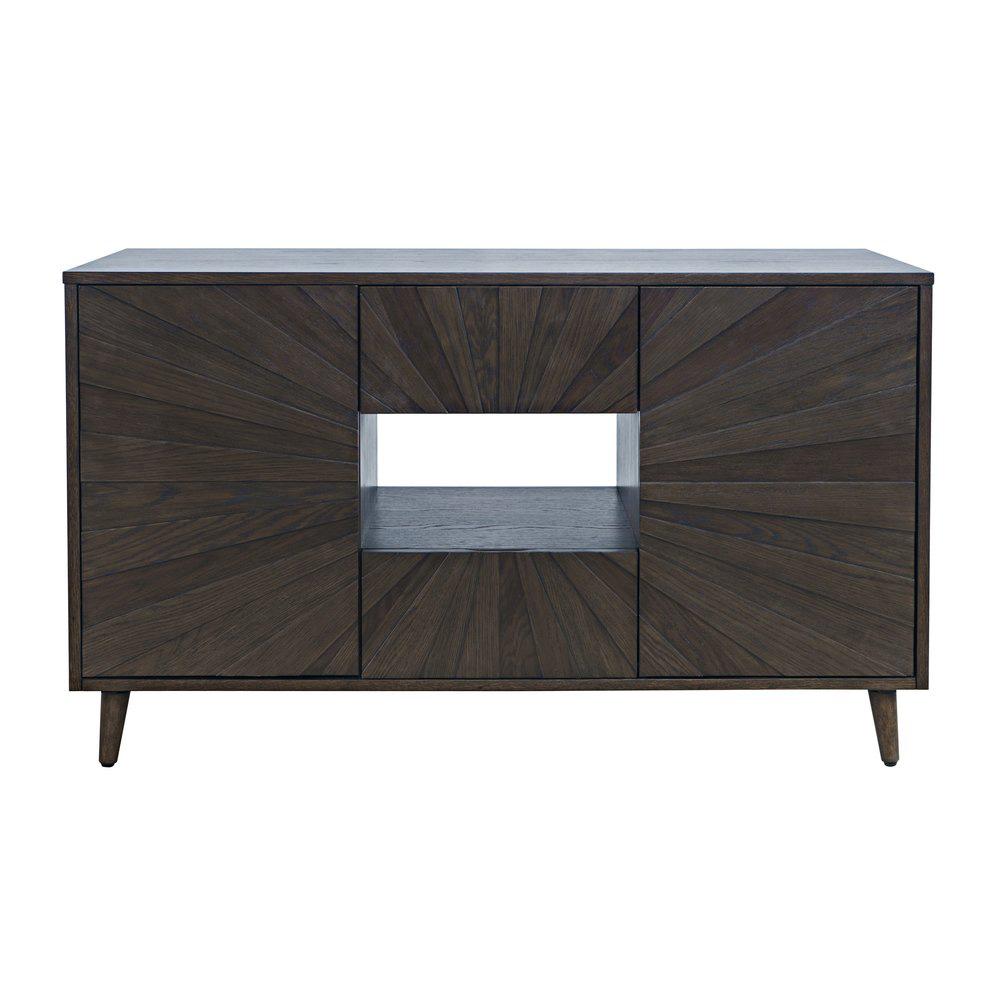 Jofran - Reece 50in Mid-Century Modern Starburst TV Stand Console Storage Cabinet in Americano - 2485-50 veiw 1