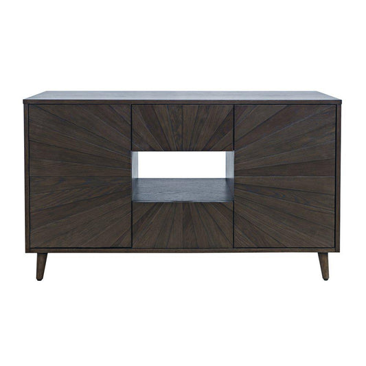 Jofran - Reece 50in Mid-Century Modern Starburst TV Stand Console Storage Cabinet in Americano - 2485-50 veiw 1
