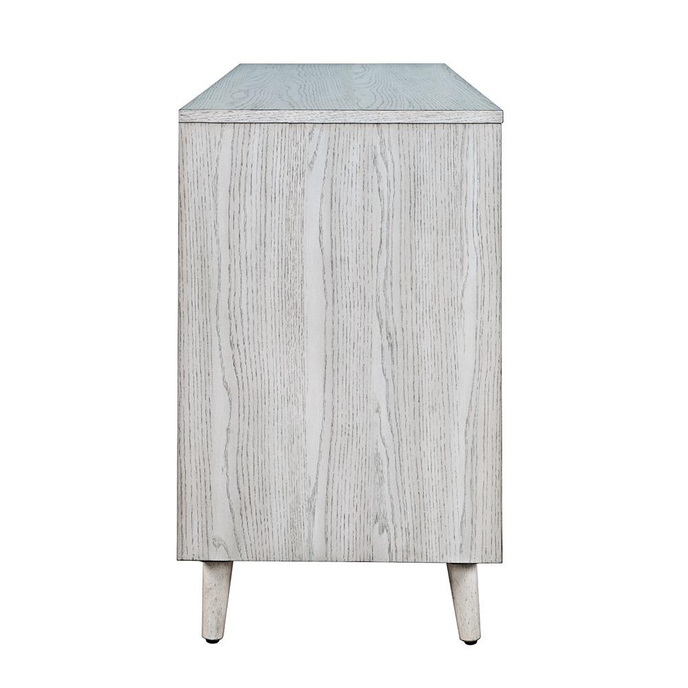 Jofran - Reece 50in Mid-Century Modern Starburst TV Stand Console Storage Cabinet in Light Ash - 2483-50 veiw 3