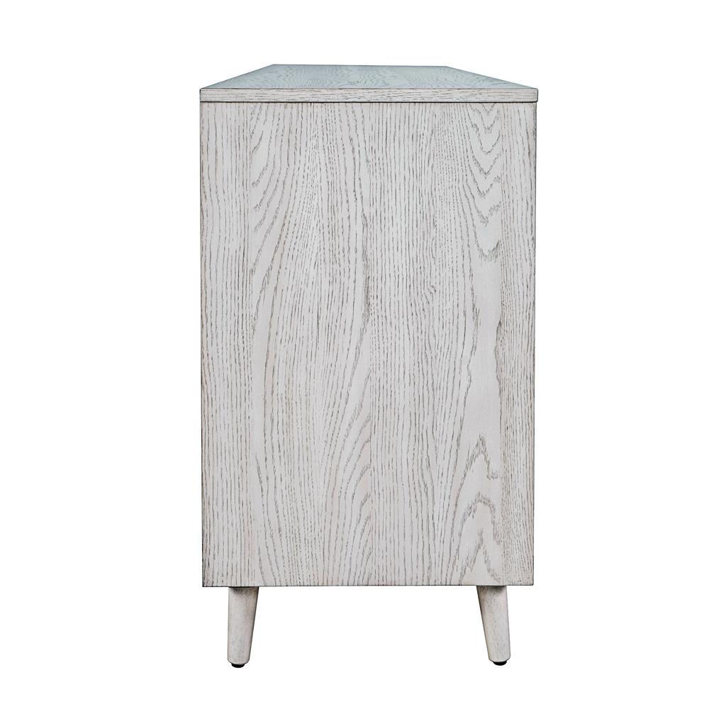 Jofran - Reece 60in Mid-Century Modern Starburst TV Stand Console Storage Cabinet in Light Ash - 2483-60 veiw 3