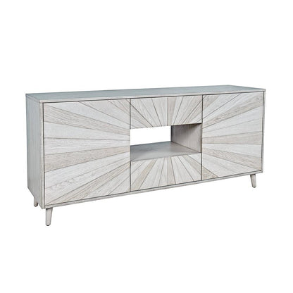 Jofran - Reece 70in Mid-Century Modern Starburst TV Stand Console Storage Cabinet in Light Ash - 2483-70 veiw 2