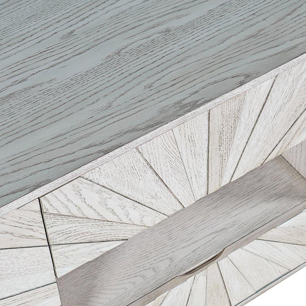 Jofran - Reece 70in Mid-Century Modern Starburst TV Stand Console Storage Cabinet in Light Ash - 2483-70 veiw 6