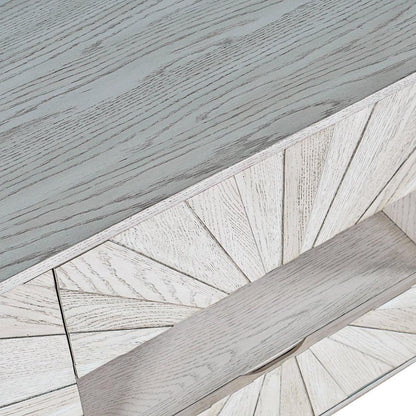 Jofran - Reece 70in Mid-Century Modern Starburst TV Stand Console Storage Cabinet in Light Ash - 2483-70 veiw 6