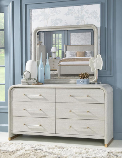 Legacy Classic Furniture - Miramar Rectangular Mirror, Oyster - 3300-0300 veiw 4