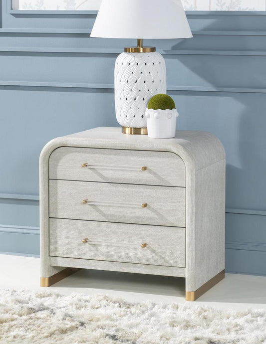 Legacy Classic Furniture - Miramar Oyster Three Drawer Nightstand - 3300-3100 veiw 2