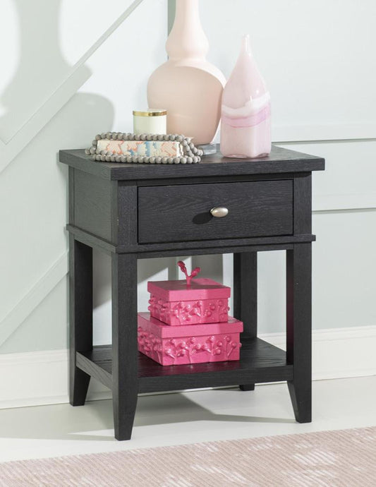 Legacy Classic Furniture - Trisha Yearwood TodayS Traditions Open Nightstand 1 Drawer Blacksmith Finish - TY4951-3101 veiw 2