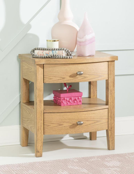Legacy Classic Furniture - Trisha Yearwood TodayS Traditions Open Nightstand 2 Drawer Natural Hickory Finish - TY4950-3102 veiw 2