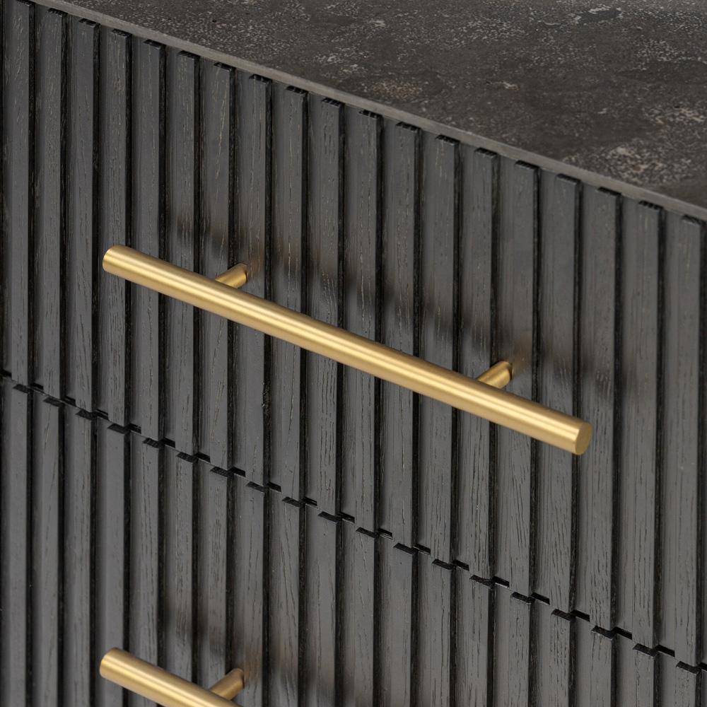 Four Hands - Collins - Fletcher Large Nightstand - Bluestone - Distressed Black - 234690-002 veiw 10