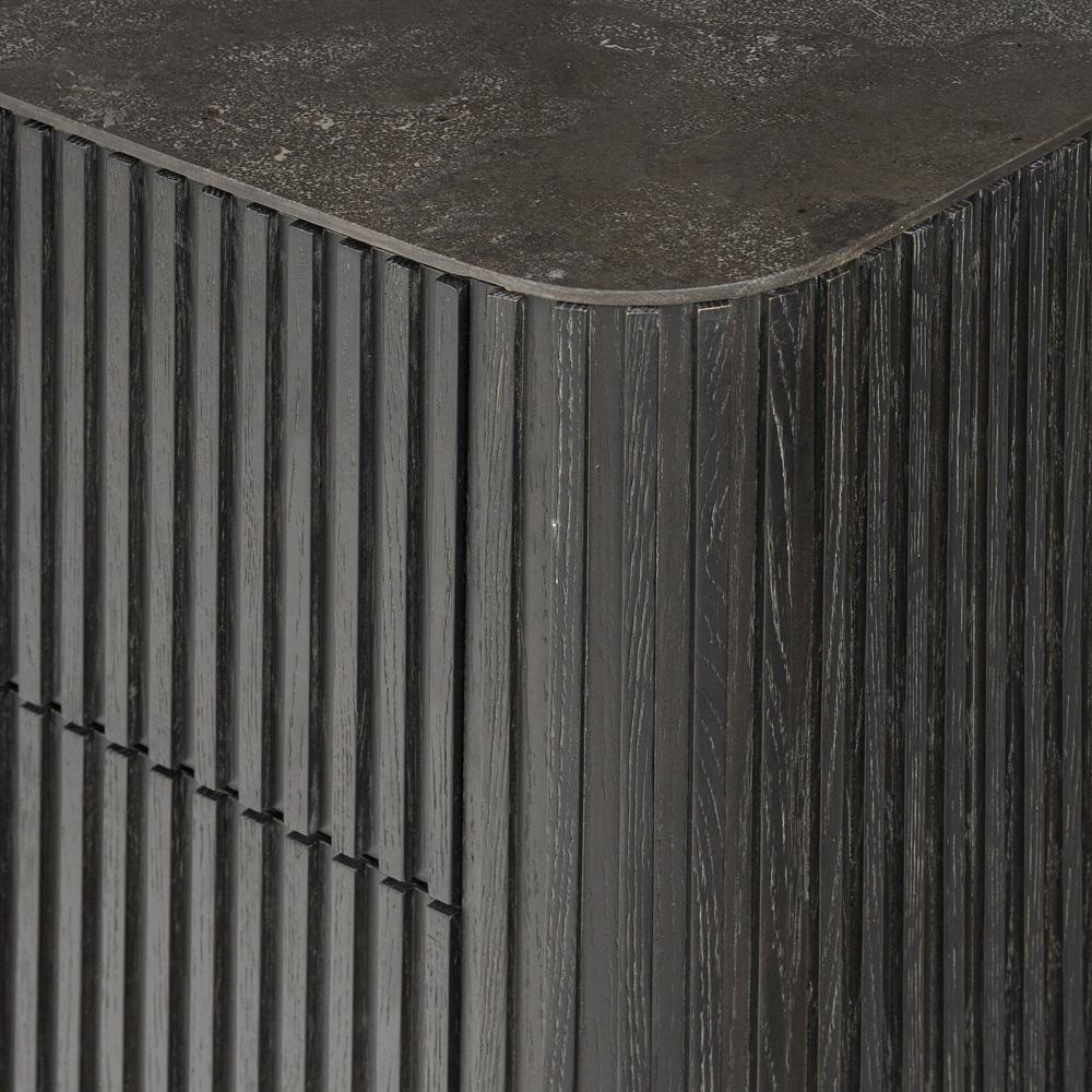 Four Hands - Collins - Fletcher Large Nightstand - Bluestone - Distressed Black - 234690-002 veiw 11