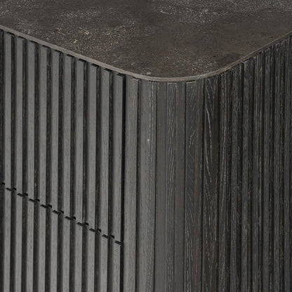 Four Hands - Collins - Fletcher Large Nightstand - Bluestone - Distressed Black - 234690-002 veiw 11