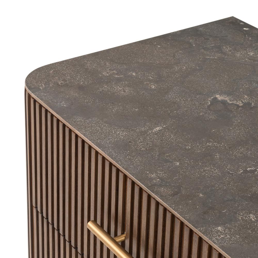 Four Hands - Collins - Fletcher Large Nightstand - Bluestone - Terra Brown Oak - 234690-001 veiw 7