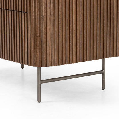 Four Hands - Collins - Fletcher Large Nightstand - Bluestone - Terra Brown Oak - 234690-001 veiw 8