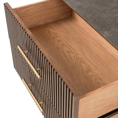 Four Hands - Collins - Fletcher Large Nightstand - Bluestone - Terra Brown Oak - 234690-001 veiw 10