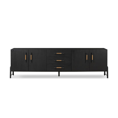 Four Hands - Filmore - Rosedale Media Console - Chaps Sand - Ebony Oak Veneer - 108672-004 veiw 2