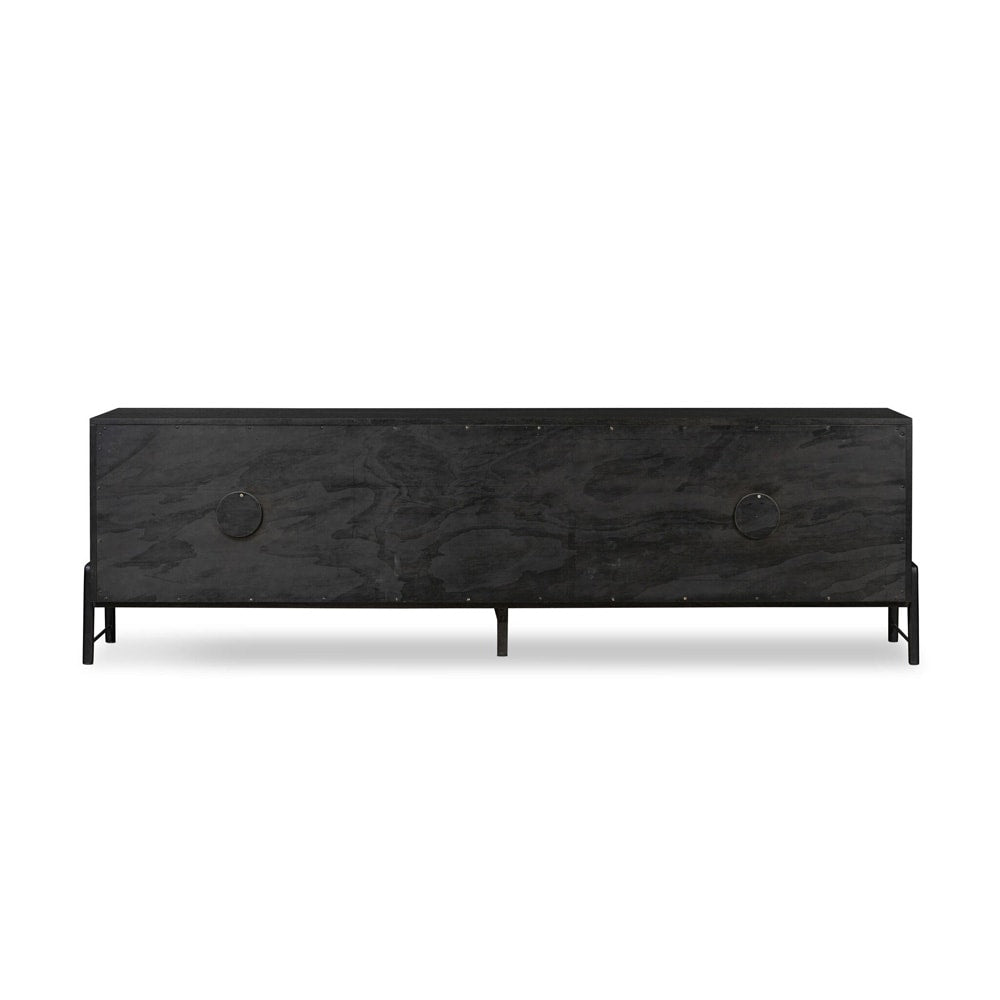 Four Hands - Filmore - Rosedale Media Console - Chaps Sand - Ebony Oak Veneer - 108672-004 veiw 5