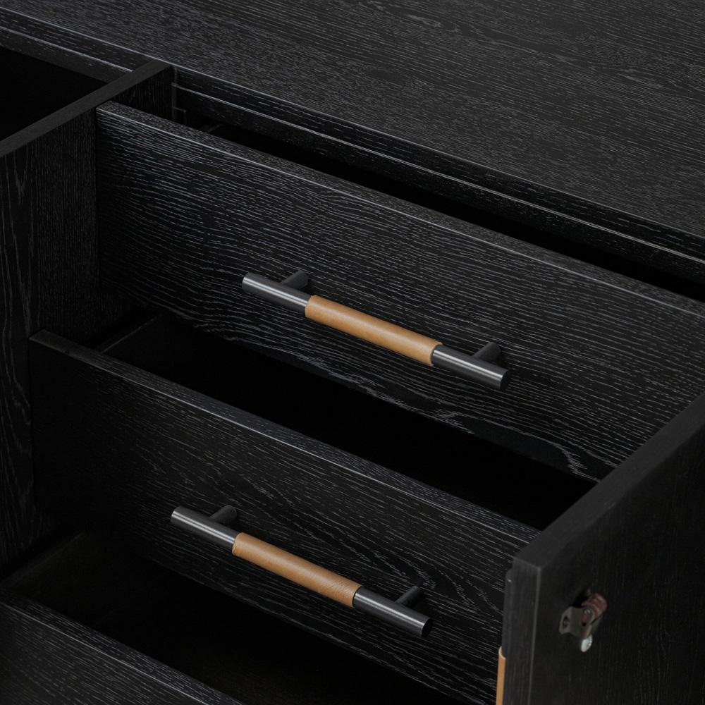 Four Hands - Filmore - Rosedale Media Console - Chaps Sand - Ebony Oak Veneer - 108672-004 veiw 11