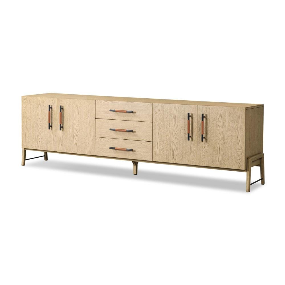 Four Hands - Filmore - Rosedale Media Console - Chaps Sand - Yucca Oak Veneer - 108672-003 veiw 1