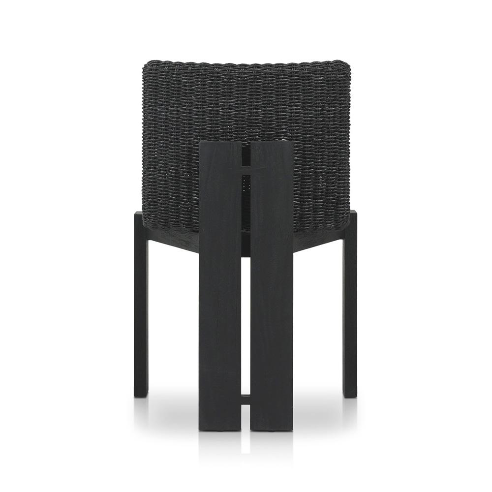 Four Hands - Duvall - Roxy Outdoor Dining Chair - Faux Black Hyacinth - 242406-003 veiw 5