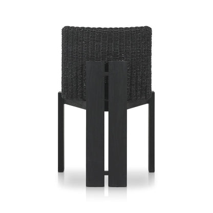 Four Hands - Duvall - Roxy Outdoor Dining Chair - Faux Black Hyacinth - 242406-003 veiw 5
