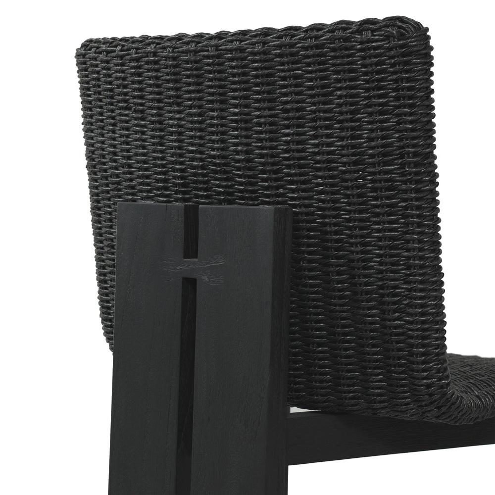 Four Hands - Duvall - Roxy Outdoor Dining Chair - Faux Black Hyacinth - 242406-003 veiw 6