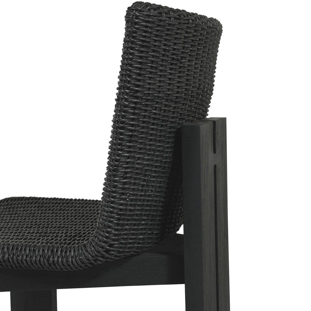 Four Hands - Duvall - Roxy Outdoor Dining Chair - Faux Black Hyacinth - 242406-003 veiw 8