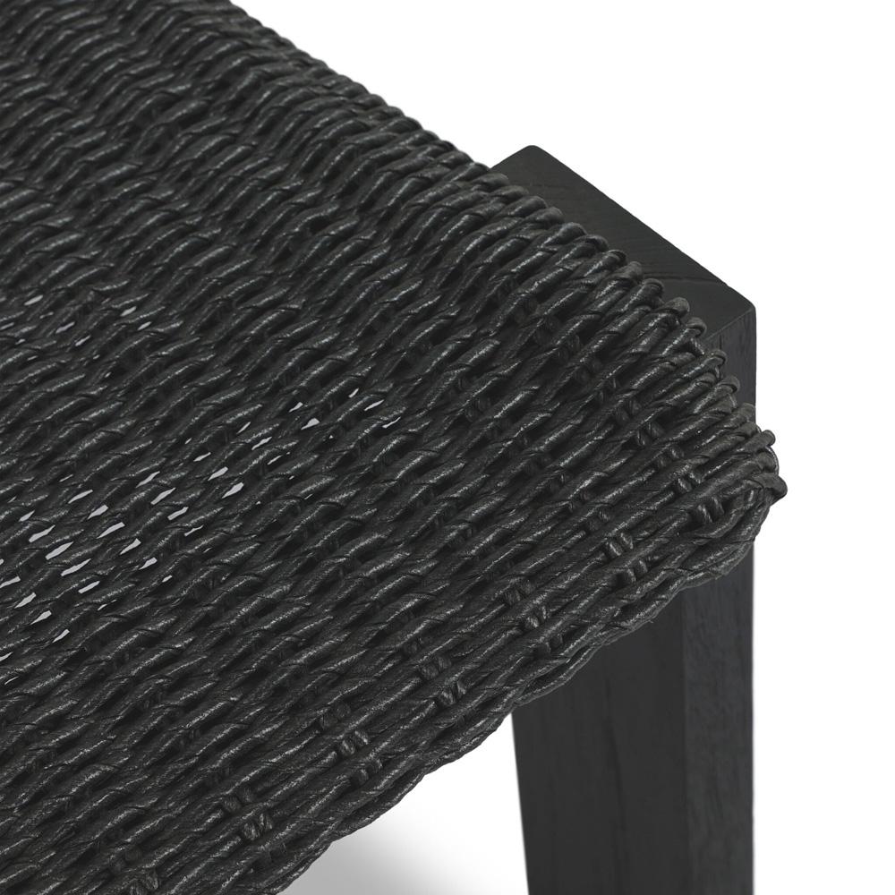 Four Hands - Duvall - Roxy Outdoor Dining Chair - Faux Black Hyacinth - 242406-003 veiw 10