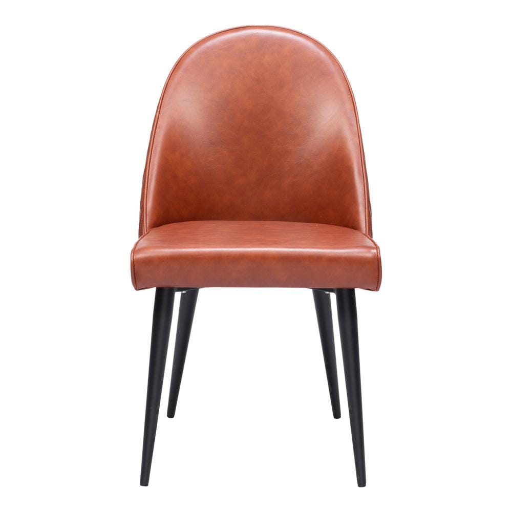 Zuo Modern - Silloth Armless Dining Chair (Set of 2) Brown - 110119 veiw 3