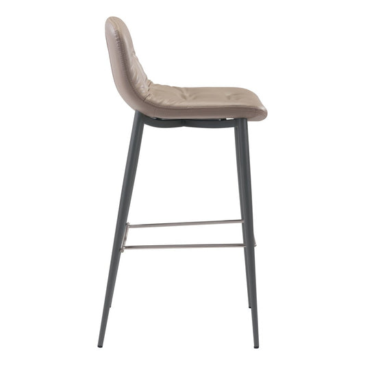 Zuo Modern - Tangiers Barstool (Set of 2) Taupe - 101086 veiw 2