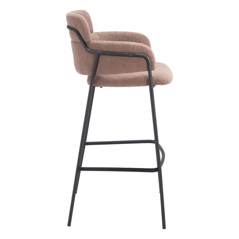 Zuo Modern - Marcel Barstool (Set of 2) Brown - 109668 veiw 2