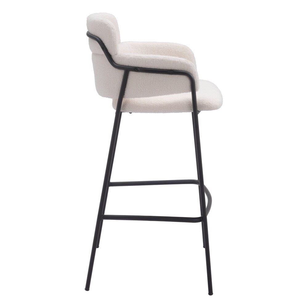 Zuo Modern - Marcel Barstool (Set of 2) Cream - 109667 veiw 2
