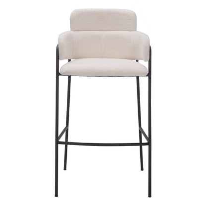 Zuo Modern - Marcel Barstool (Set of 2) Cream - 109667 veiw 3