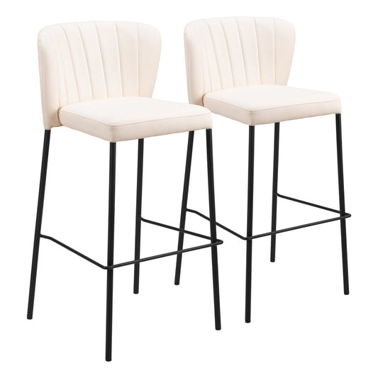 Zuo Modern - Linz Barstool (Set of 2) Cream - 109782 veiw 1