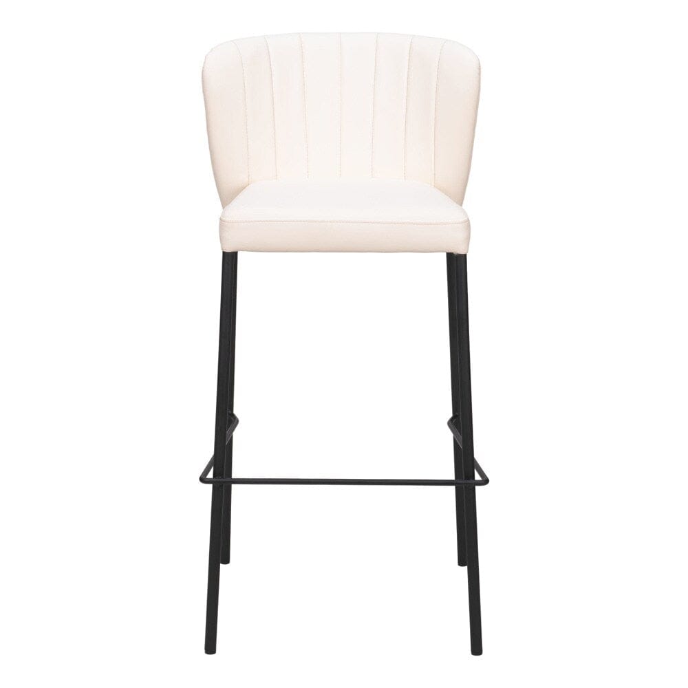 Zuo Modern - Linz Barstool (Set of 2) Cream - 109782 veiw 3