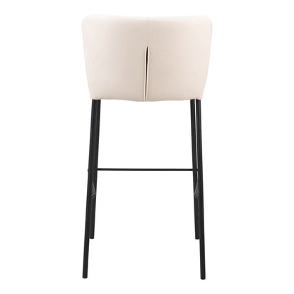 Zuo Modern - Linz Barstool (Set of 2) Cream - 109782 veiw 4