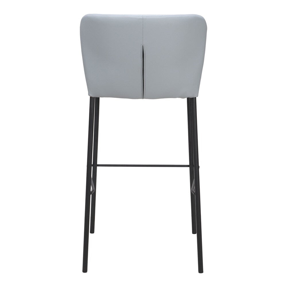 Zuo Modern - Linz Barstool (Set of 2) Gray - 109783 veiw 4