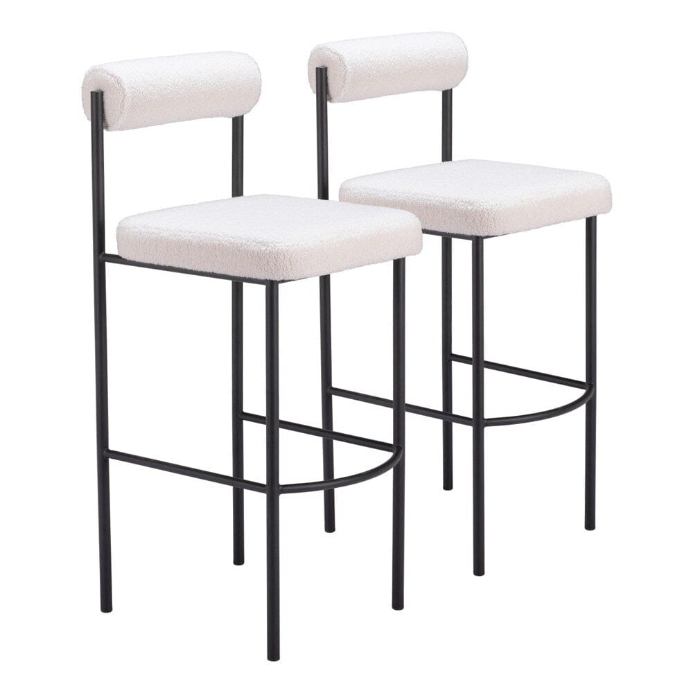 Zuo Modern - Livorno Barstool (Set of 2) Ivory - 109812 veiw 1