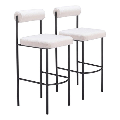 Zuo Modern - Livorno Barstool (Set of 2) Ivory - 109812 veiw 1