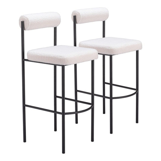 Zuo Modern - Livorno Barstool (Set of 2) Ivory - 109812 veiw 1