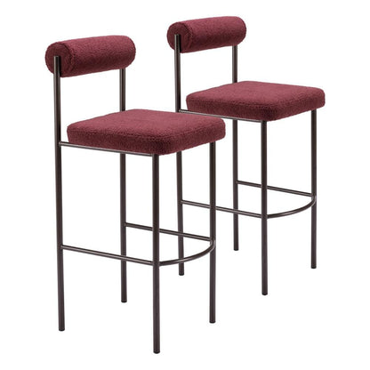 Zuo Modern - Livorno Barstool (Set of 2) Red & Bronze - 109814 veiw 1