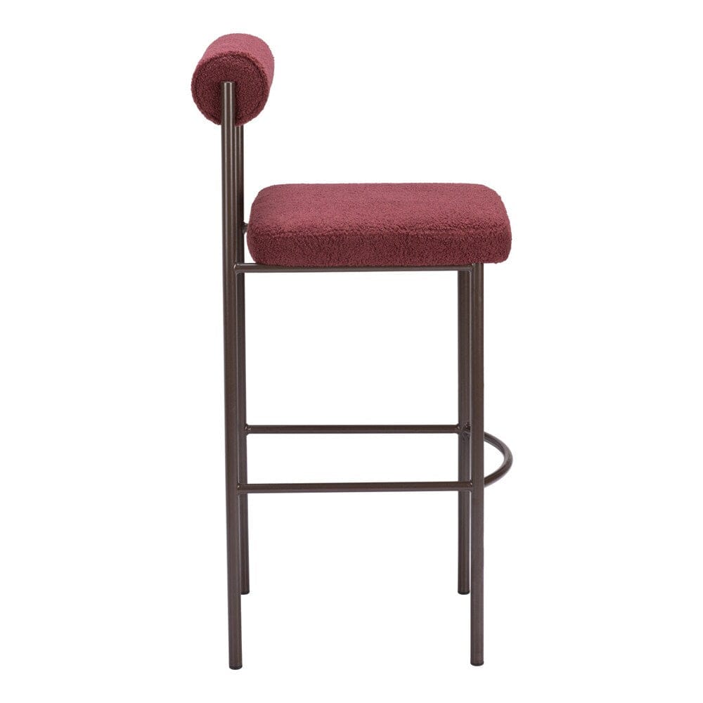 Zuo Modern - Livorno Barstool (Set of 2) Red & Bronze - 109814 veiw 2