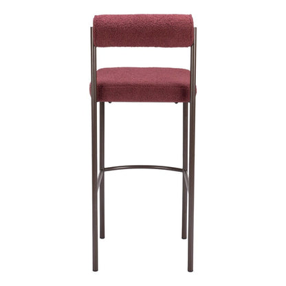 Zuo Modern - Livorno Barstool (Set of 2) Red & Bronze - 109814 veiw 4