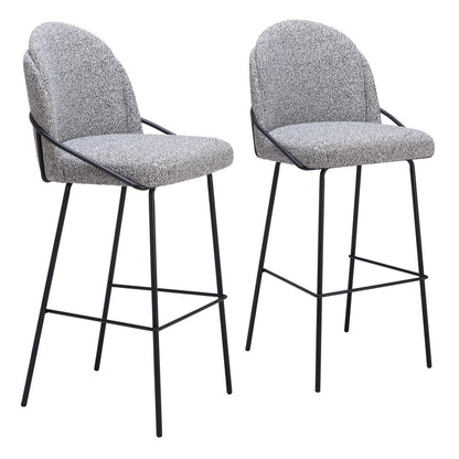 Zuo Modern - Jambi Barstool (Set of 2) Black & White - 109968 veiw 1