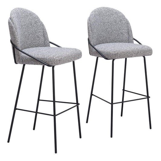 Zuo Modern - Jambi Barstool (Set of 2) Black & White - 109968 veiw 1