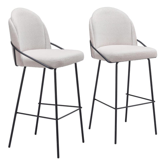 Zuo Modern - Jambi Barstool (Set of 2) Ivory - 109969 veiw 1