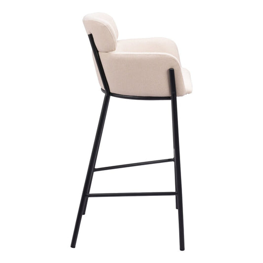 Zuo Modern - Bremor Barstool Beige - 110174 veiw 2