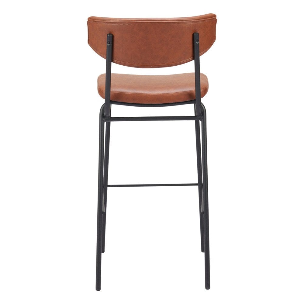 Zuo Modern - Charon Barstool (Set of 2) Vintage Brown - 110260 veiw 4