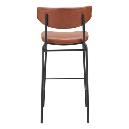 Zuo Modern - Charon Barstool (Set of 2) Vintage Brown - 110260 veiw 4