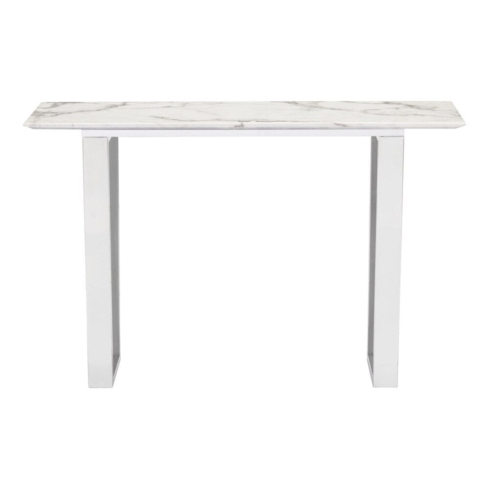 Zuo Modern - Atlas Console Table White & Silver - 100709 veiw 3