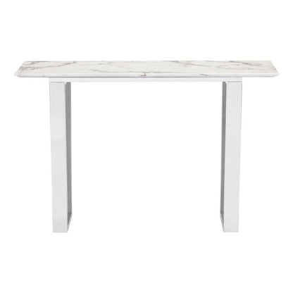 Zuo Modern - Atlas Console Table White & Silver - 100709 veiw 3