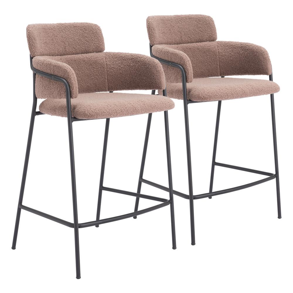 Zuo Modern - Marcel Counter Stool (Set of 2) Brown - 109666 veiw 1